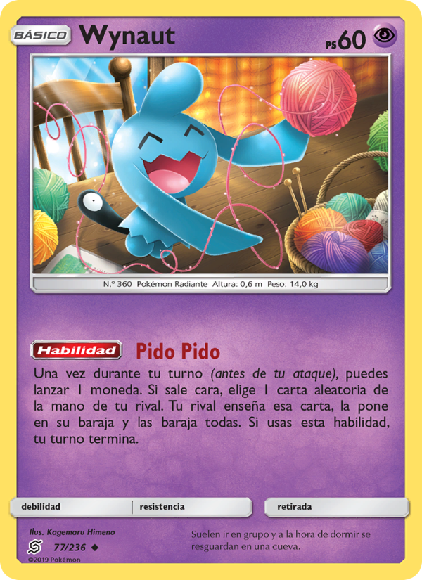 Wynaut 77 — Unified Minds (Spanish Pokémon TCG card)