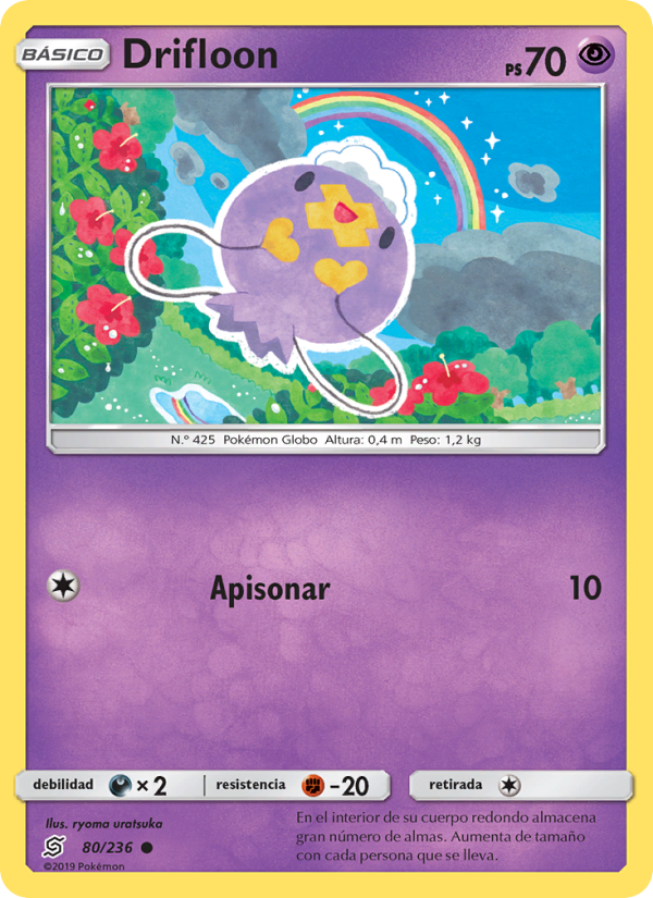 Drifloon 80 — Unified Minds (Spanish Pokémon TCG card)
