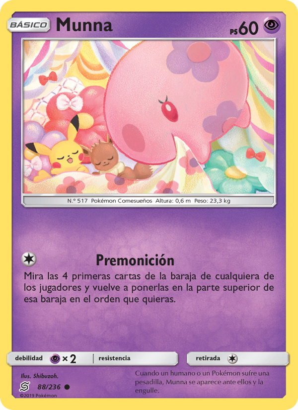 Munna 88 — Unified Minds (Spanish Pokémon TCG card)