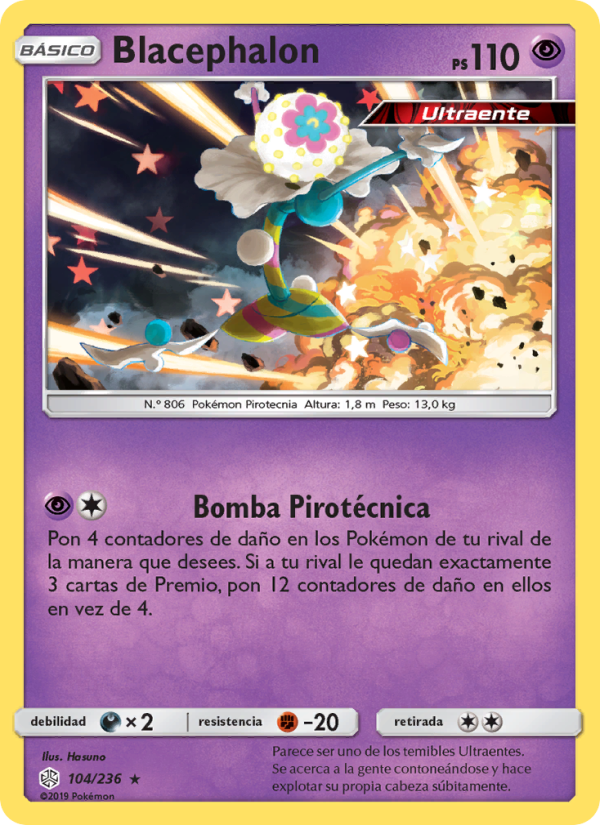 Blacephalon 104 — Cosmic Eclipse (Spanish Pokémon TCG card)