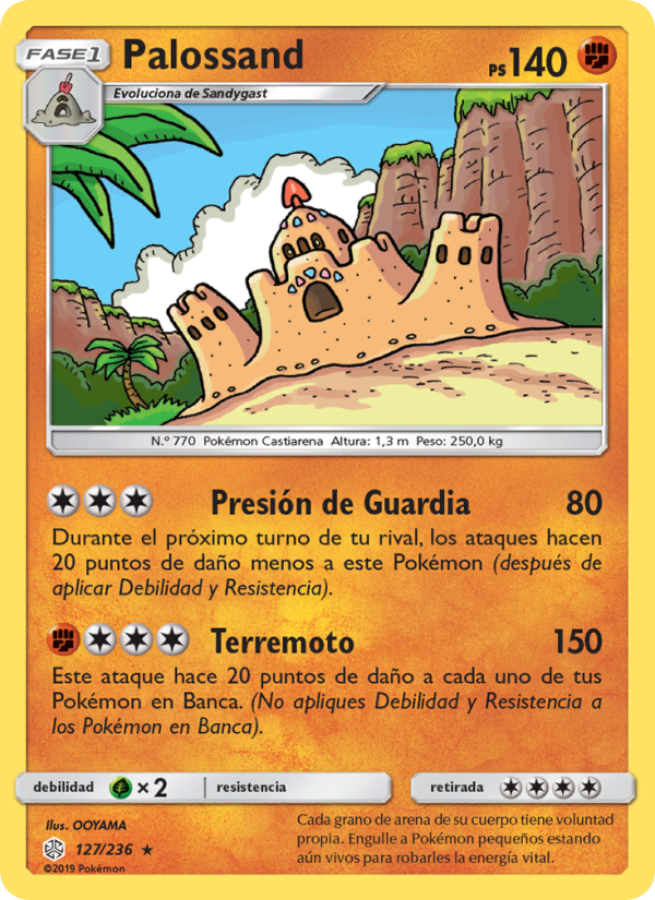 Palossand 127 — Cosmic Eclipse (Spanish Pokémon TCG card)