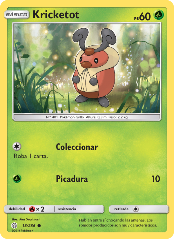 Kricketot 13 — Cosmic Eclipse (Spanish Pokémon TCG card)