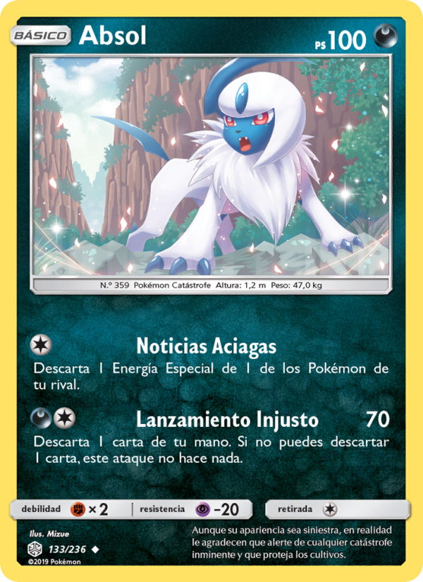 Absol 133 — Cosmic Eclipse (Spanish Pokémon TCG card)