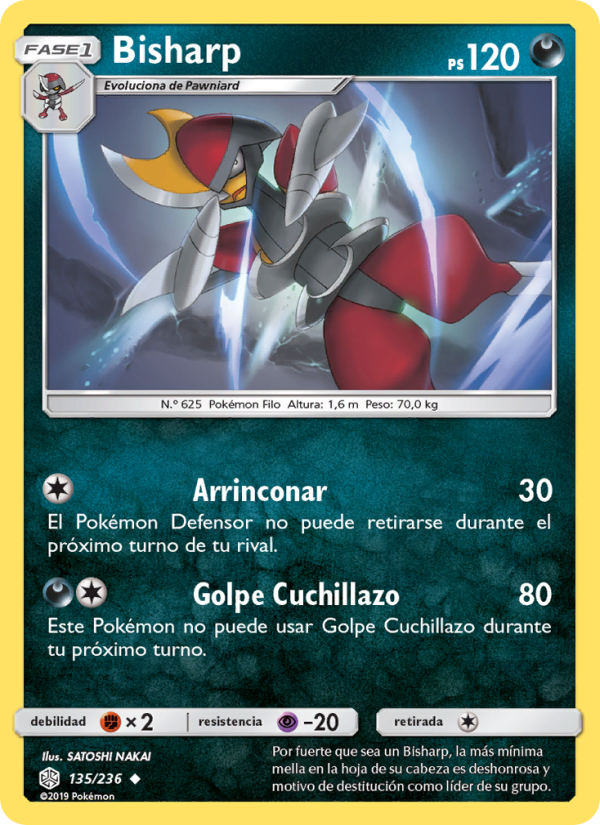 Bisharp 135 — Cosmic Eclipse (Spanish Pokémon TCG card)