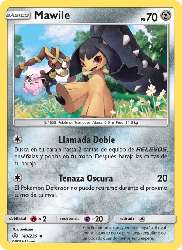 Mawile 140 — Cosmic Eclipse (Spanish Pokémon TCG card)