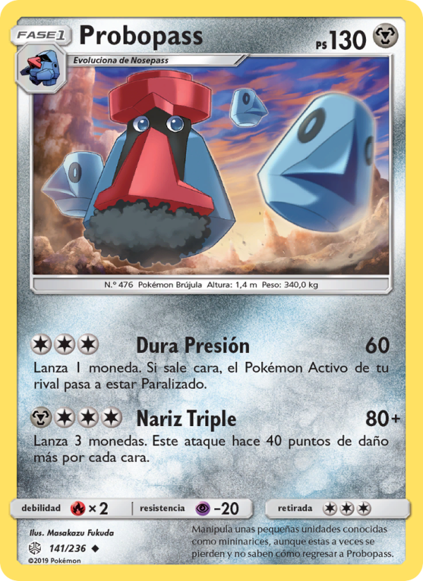 Probopass 141 — Cosmic Eclipse (Spanish Pokémon TCG card)