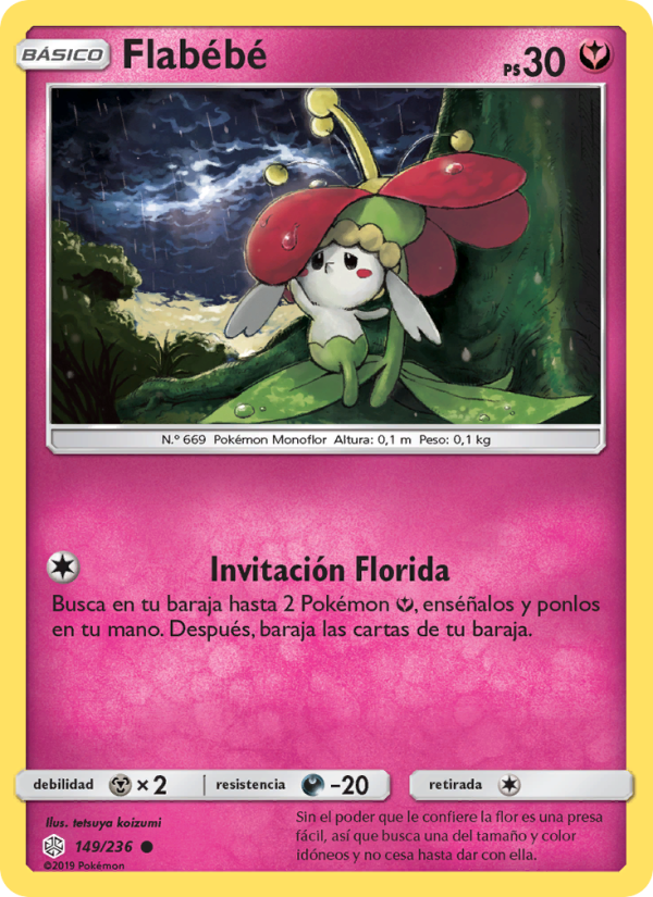 Flabébé 149 — Cosmic Eclipse (Spanish Pokémon TCG card)