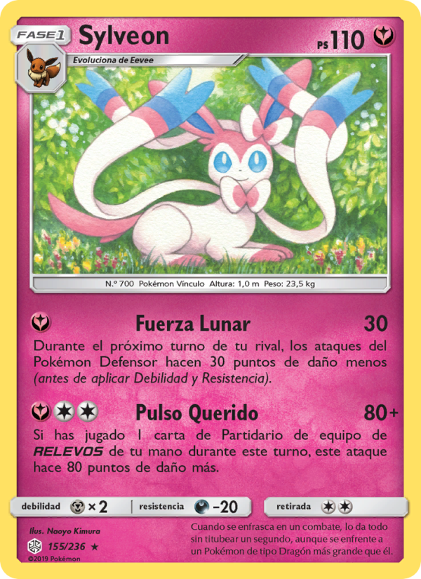 Sylveon 155 — Cosmic Eclipse (Spanish Pokémon TCG card)