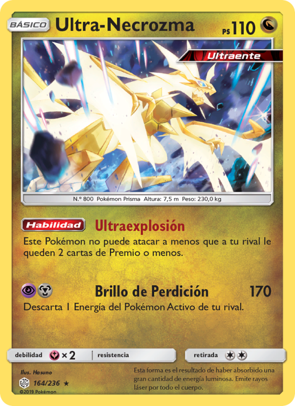 Ultra-Necrozma 164 — Cosmic Eclipse (Spanish Pokémon TCG card)