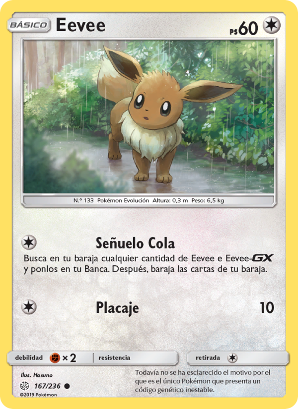 Eevee 167 — Cosmic Eclipse (Spanish Pokémon TCG card)