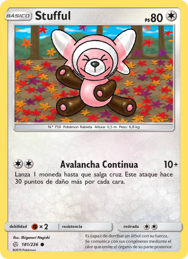 Stufful 181 — Cosmic Eclipse (Spanish Pokémon TCG card)