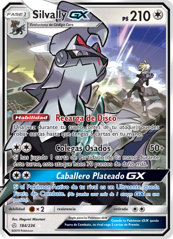 Silvally GX 184 — Cosmic Eclipse (Spanish Pokémon TCG card)