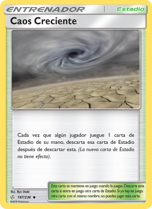 Caos Creciente 187 — Cosmic Eclipse (Spanish Pokémon TCG card)