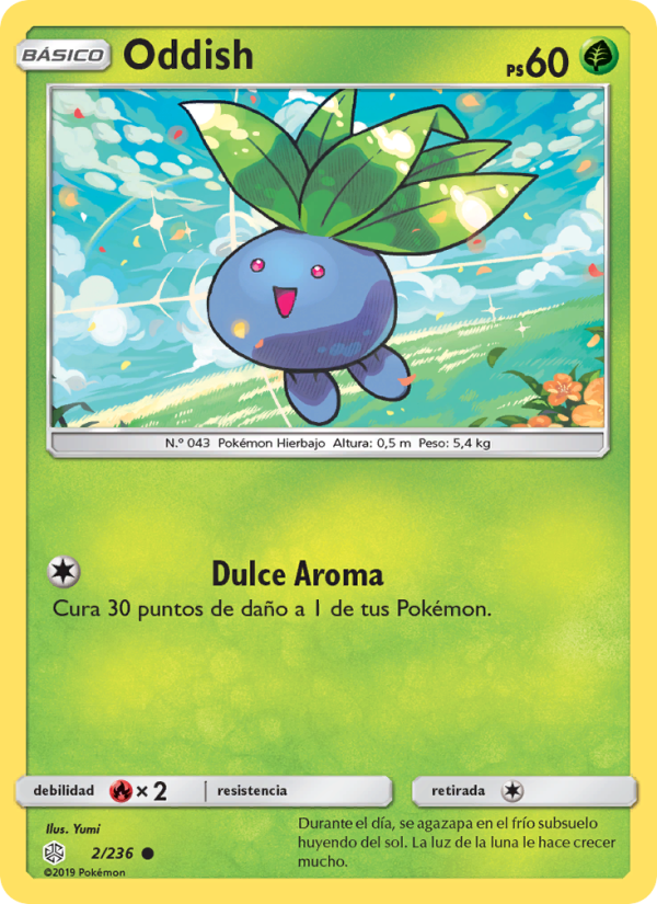 Oddish 2 — Cosmic Eclipse (Spanish Pokémon TCG card)
