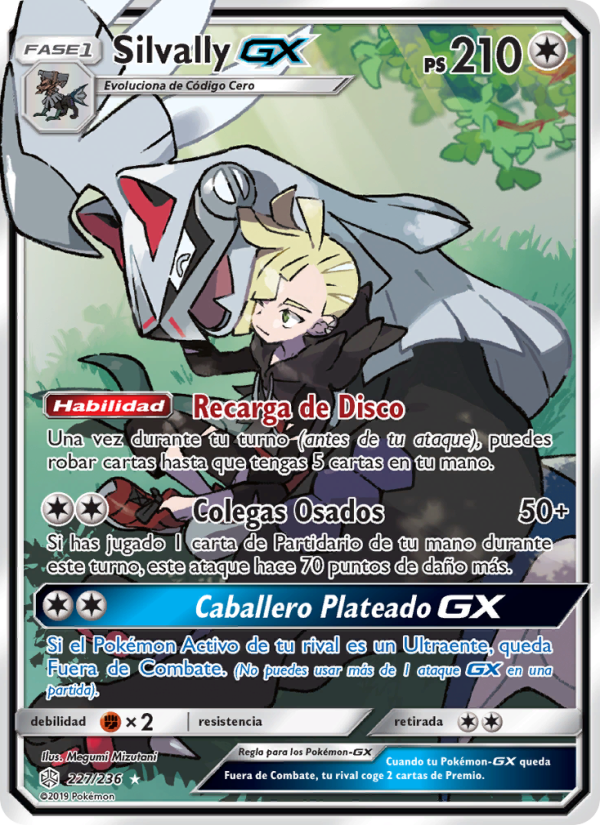 Silvally GX 227 — Cosmic Eclipse (Spanish Pokémon TCG card)
