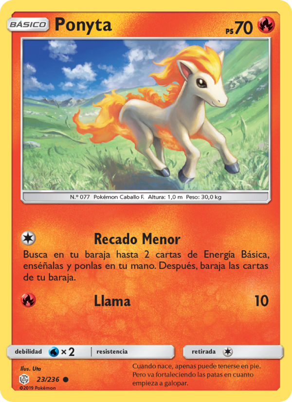 Ponyta 23 — Cosmic Eclipse (Spanish Pokémon TCG card)