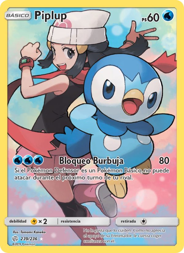 Piplup 239 — Cosmic Eclipse (Spanish Pokémon TCG card)