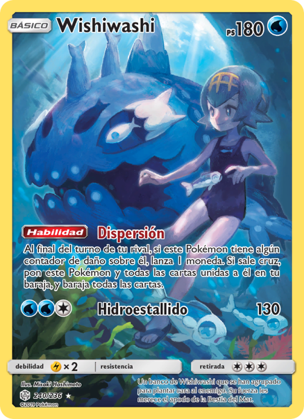 Wishiwashi 240 — Cosmic Eclipse (Spanish Pokémon TCG card)