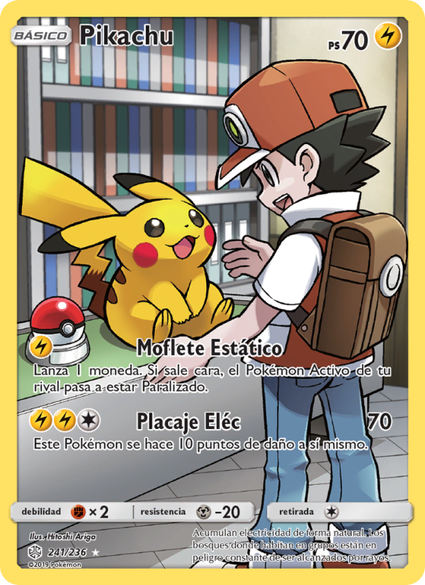 Pikachu 241 — Cosmic Eclipse (Spanish Pokémon TCG card)