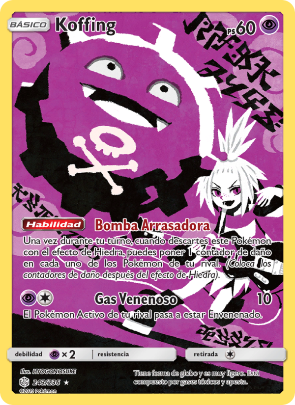 Koffing 243 — Cosmic Eclipse (Spanish Pokémon TCG card)