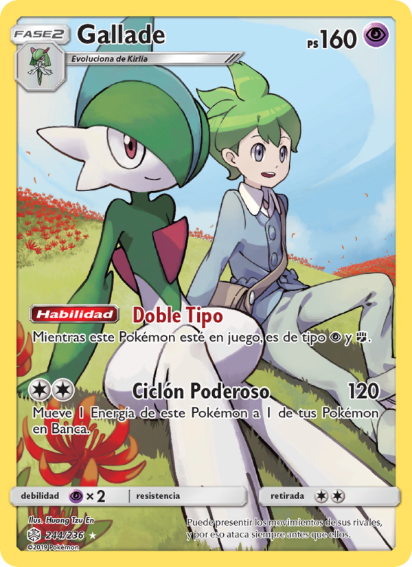 Gallade 244 — Cosmic Eclipse (Spanish Pokémon TCG card)