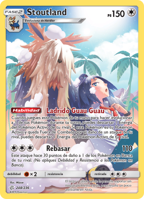 Stoutland 248 — Cosmic Eclipse (Spanish Pokémon TCG card)