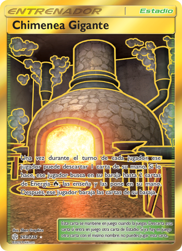 Chimenea Gigante 263 — Cosmic Eclipse (Spanish Pokémon TCG card)