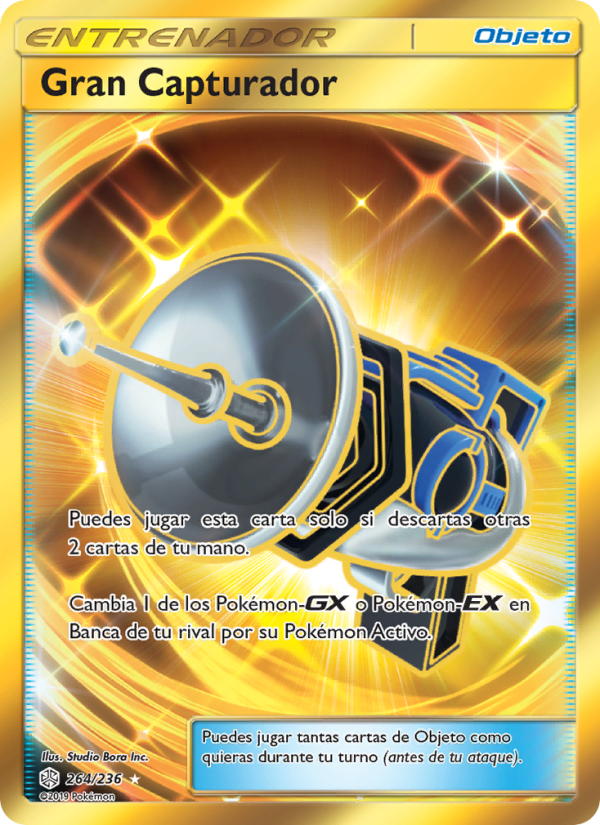 Gran Capturador 264 — Cosmic Eclipse (Spanish Pokémon TCG card)