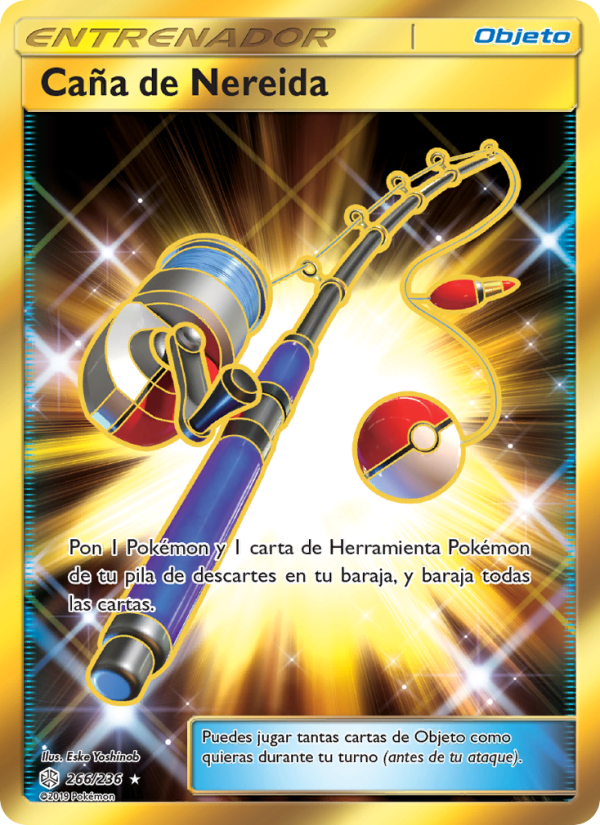 Caña de Nereida 266 — Cosmic Eclipse (Spanish Pokémon TCG card)