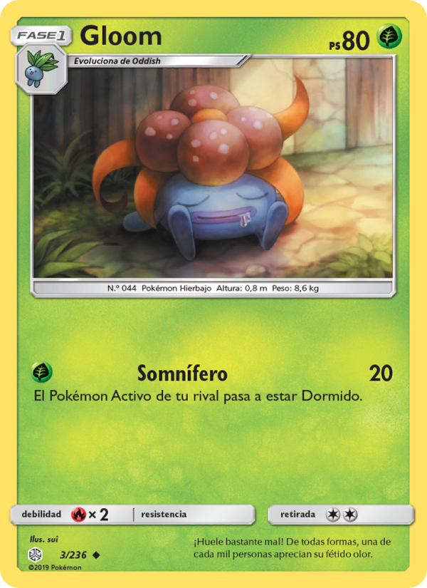 Gloom 3 — Cosmic Eclipse (Spanish Pokémon TCG card)