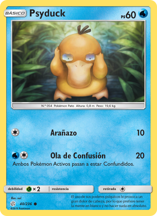 Psyduck 40 — Cosmic Eclipse (Spanish Pokémon TCG card)