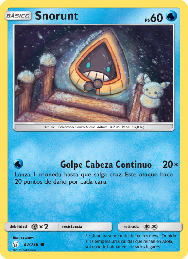 Snorunt 47 — Cosmic Eclipse (Spanish Pokémon TCG card)