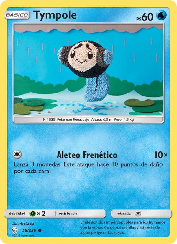 Tympole 58 — Cosmic Eclipse (Spanish Pokémon TCG card)