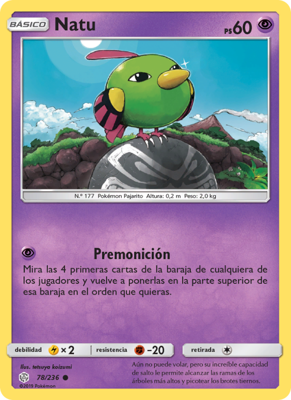 Natu 78 — Cosmic Eclipse (Spanish Pokémon TCG card)