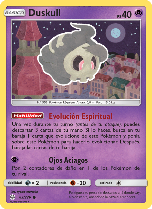 Duskull 83 — Cosmic Eclipse (Spanish Pokémon TCG card)
