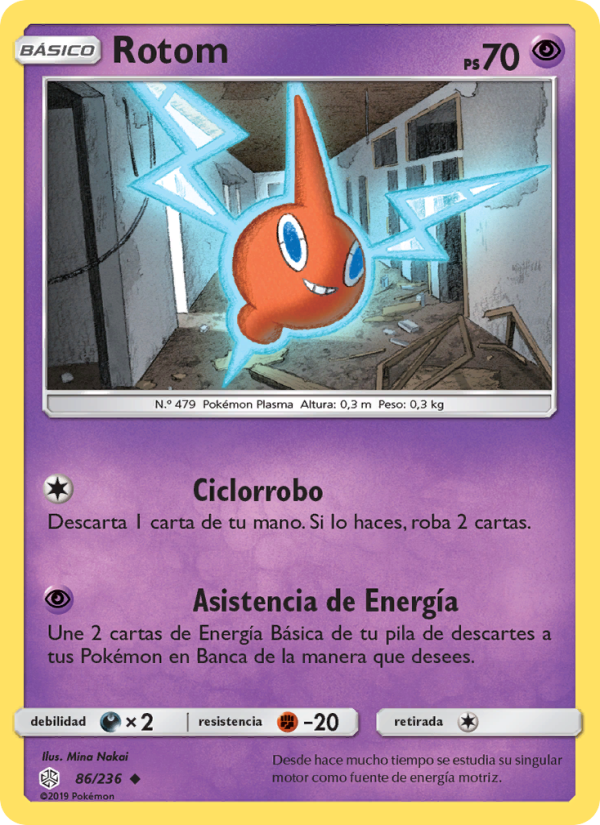 Rotom 86 — Cosmic Eclipse (Spanish Pokémon TCG card)