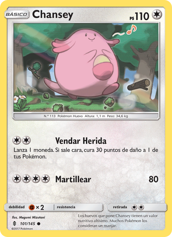Chansey 101 — Guardians Rising (Spanish Pokémon TCG card)
