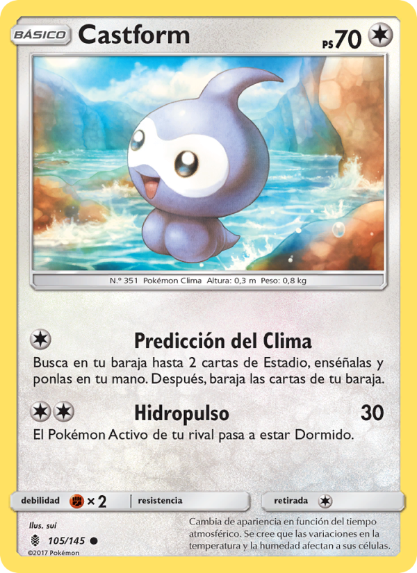 Castform 105 — Guardians Rising (Spanish Pokémon TCG card)