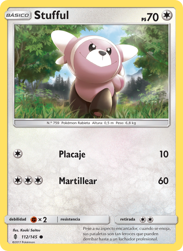 Stufful 112 — Guardians Rising (Spanish Pokémon TCG card)