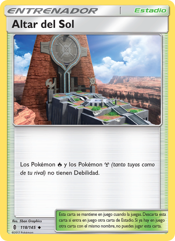Altar del Sol 118 — Guardians Rising (Spanish Pokémon TCG card)