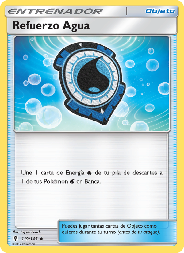 Refuerzo Agua 119 — Guardians Rising (Spanish Pokémon TCG card)