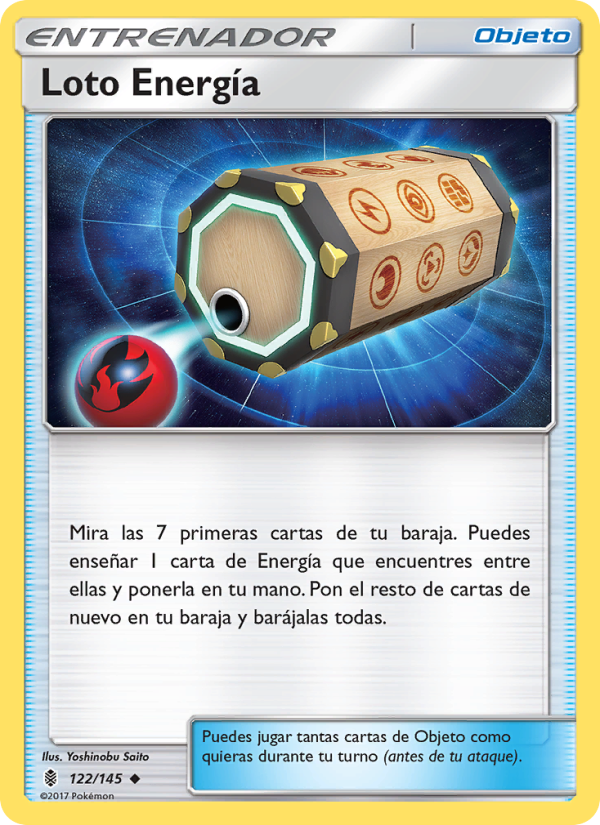Loto Energía 122 — Guardians Rising (Spanish Pokémon TCG card)