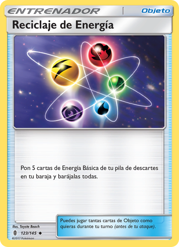 Reciclaje de Energía 123 — Guardians Rising (Spanish Pokémon TCG card)