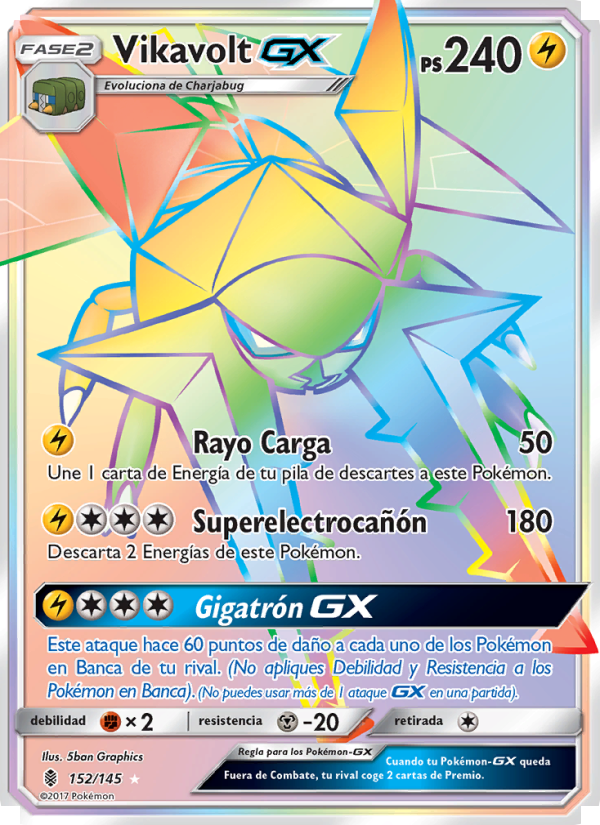 Vikavolt GX 152 — Guardians Rising (Spanish Pokémon TCG card)