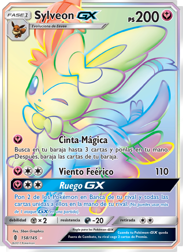 Sylveon GX 158 — Guardians Rising (Spanish Pokémon TCG card)