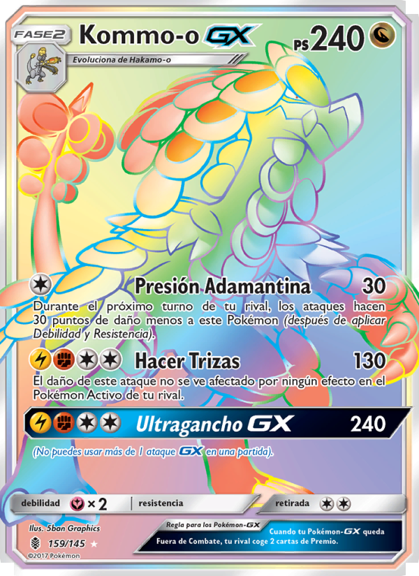 Kommo-o GX 159 — Guardians Rising (Spanish Pokémon TCG card)