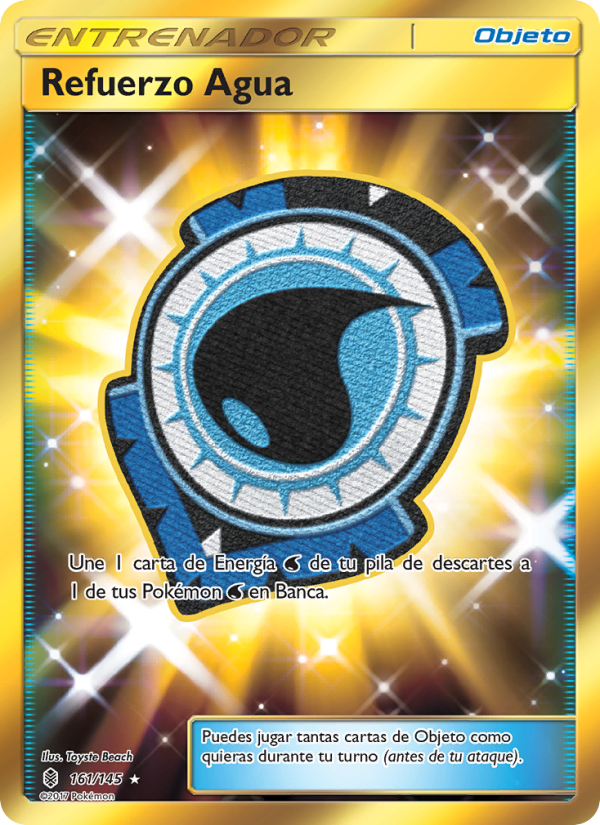 Refuerzo Agua 161 — Guardians Rising (Spanish Pokémon TCG card)