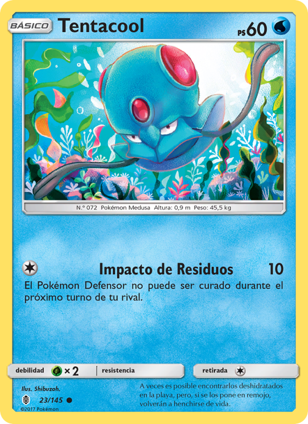 Tentacool 23 — Guardians Rising (Spanish Pokémon TCG card)