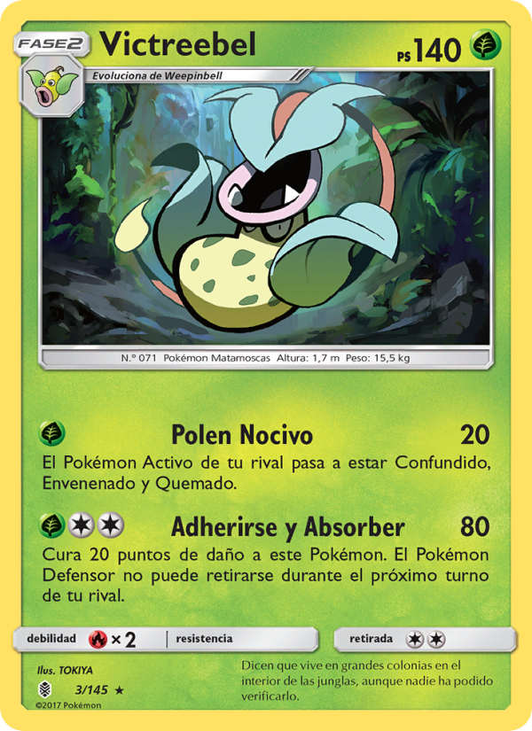 Victreebel 3 — Guardians Rising (Spanish Pokémon TCG card)