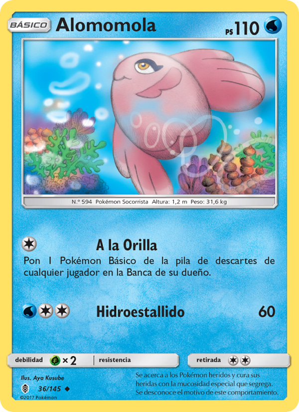 Alomomola 36 — Guardians Rising (Spanish Pokémon TCG card)